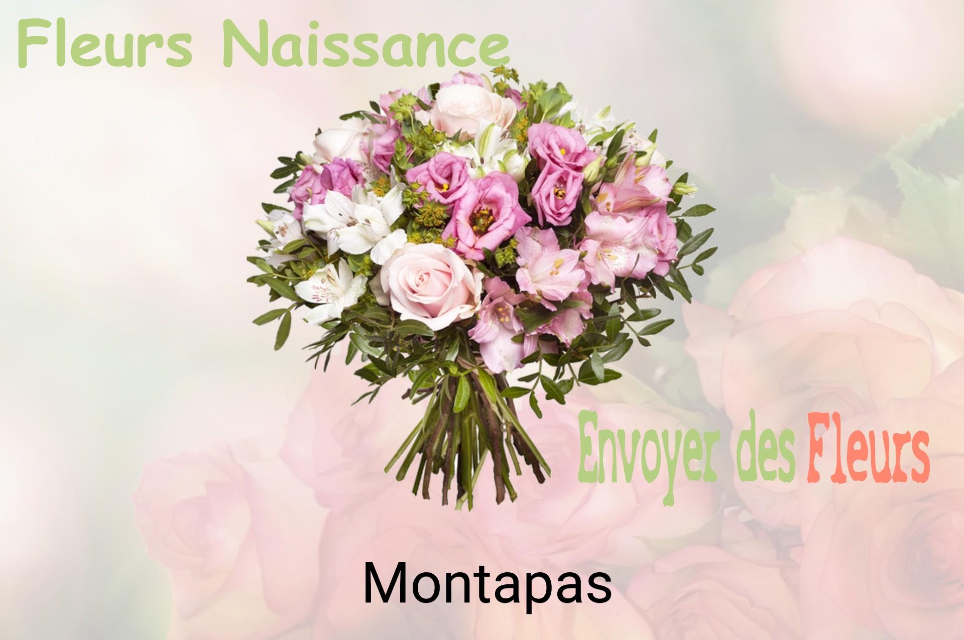 Bouquet de fleurs de naissance livré à Montapas