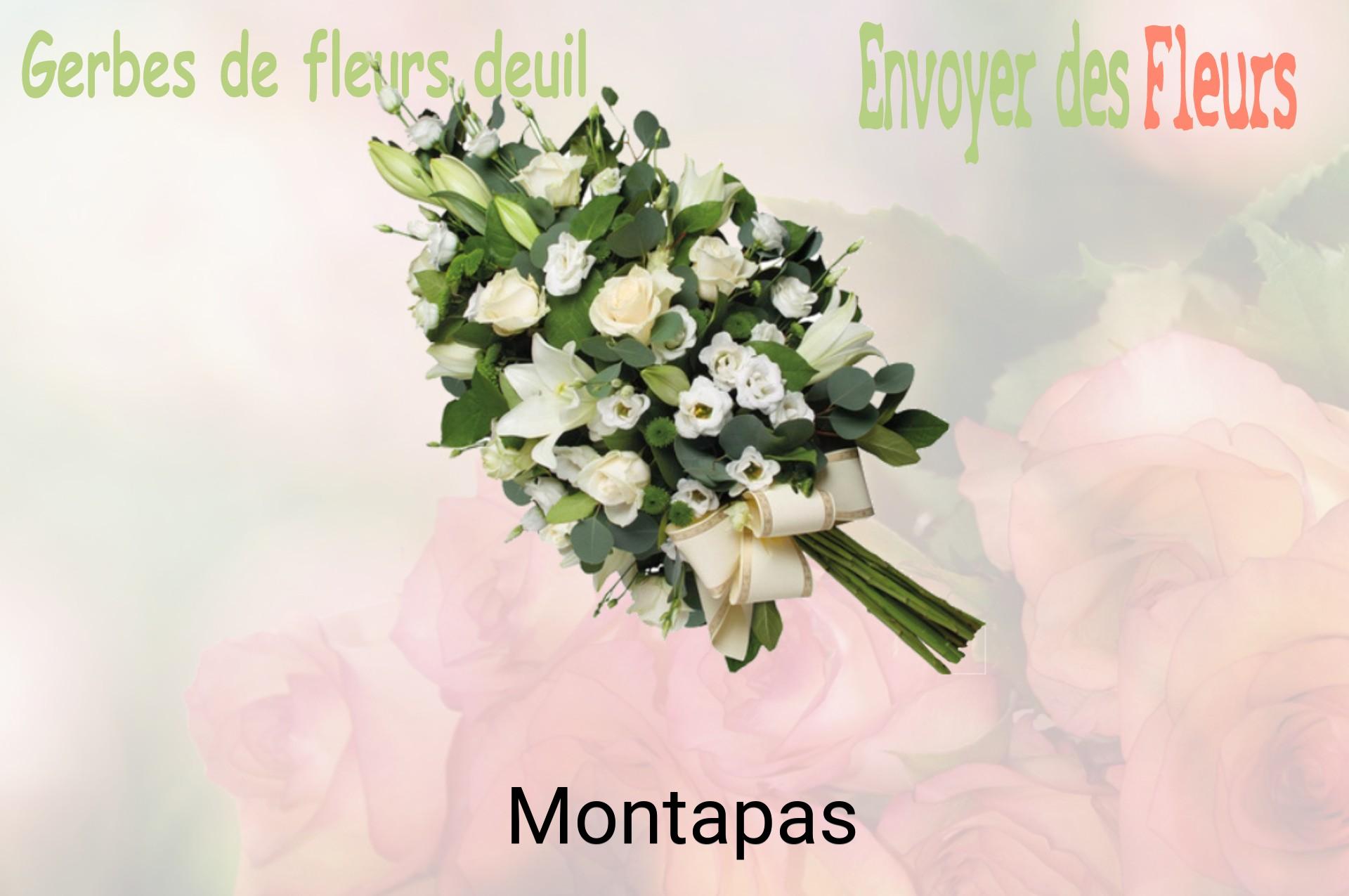 Gerbe de fleurs de deuil livrée à Montapas